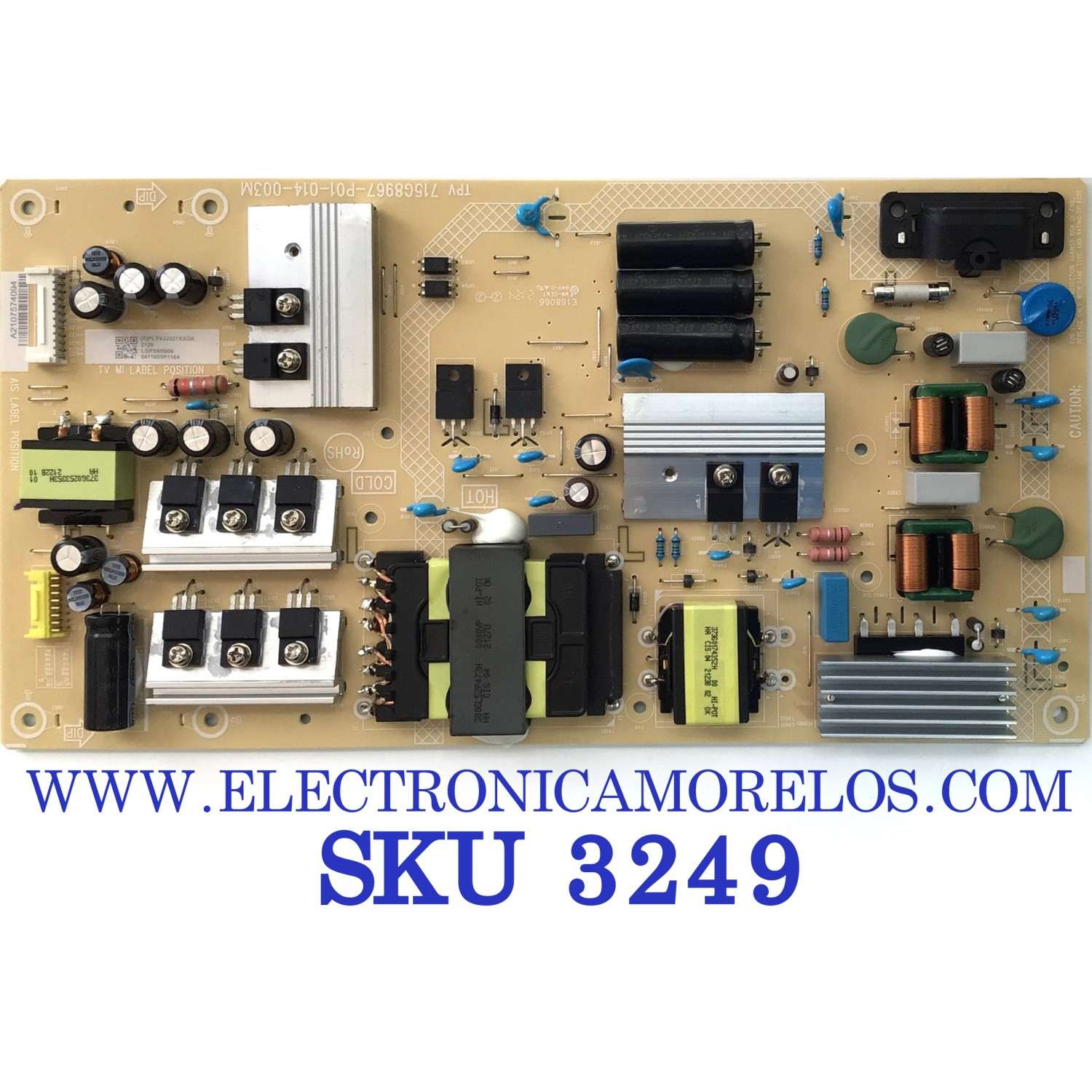 FUENTE DE PODER PARA TV INSIGNIA / NUMERO DE PARTE PLTVJJ321XXGK / 715G8967-P01-014-003M / LDP58056 / 5471005P1184 / DISPLAY CV580U1-T01 / PANEL TPT580WR-U2T01D REV:S01B / MODELO NS-58F301NA22
